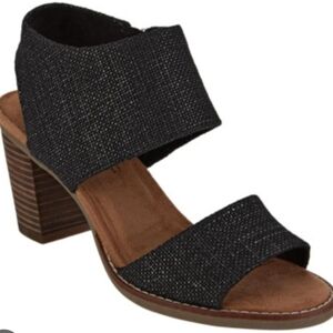 TOMS Majorca Cutout Heeled Sandals. Women's size 7.5.